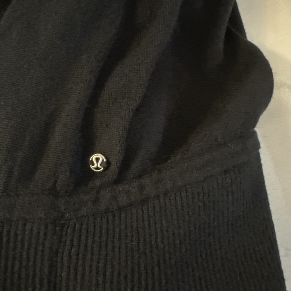 Lululemon Done Your Asana Pullover  Wrap Cardigan Sweater Womens Wool Drawstring - Picture 7 of 11